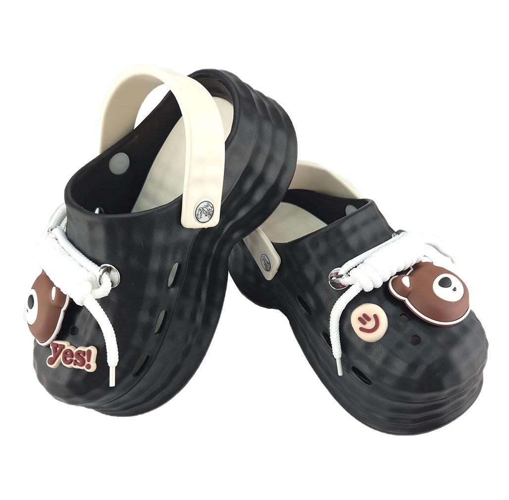 Кроксы женские с джибитсами р. 35/36 23 см Черный (2503-5-2) Кроксы женские с джибитсами р. 35/36 23 см Черный (2503-5-2)