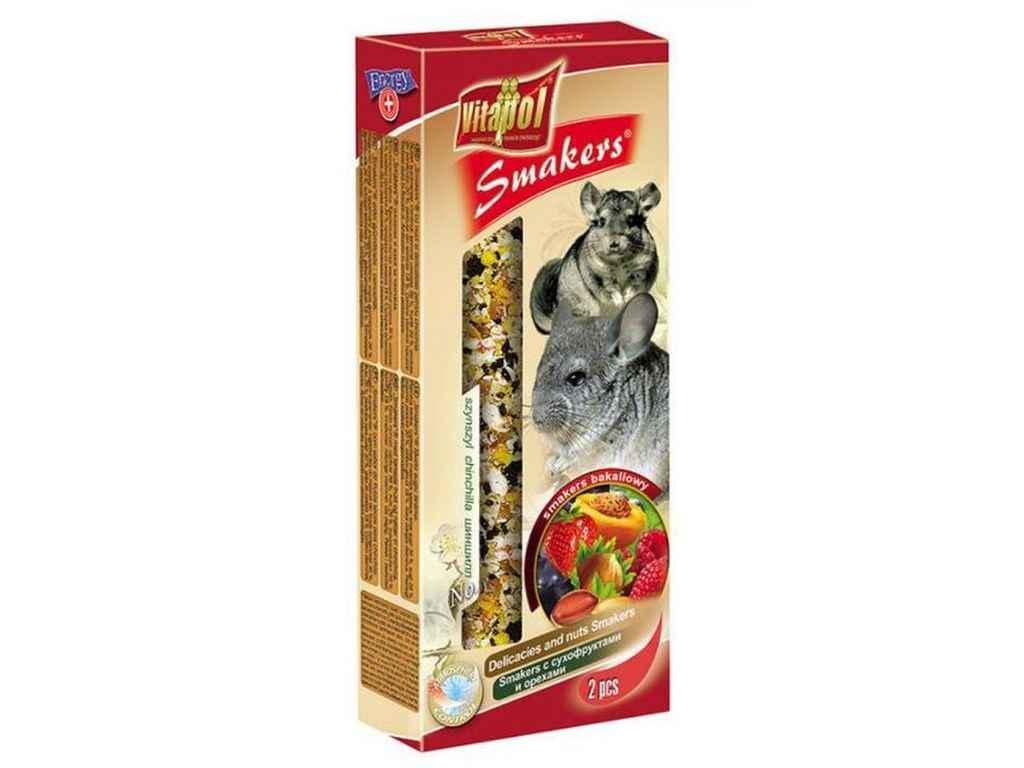 Корм для грызунов Vitapol SMAKERS снеки для шиншилл сухофрукты и орехи 90 г (1069767)