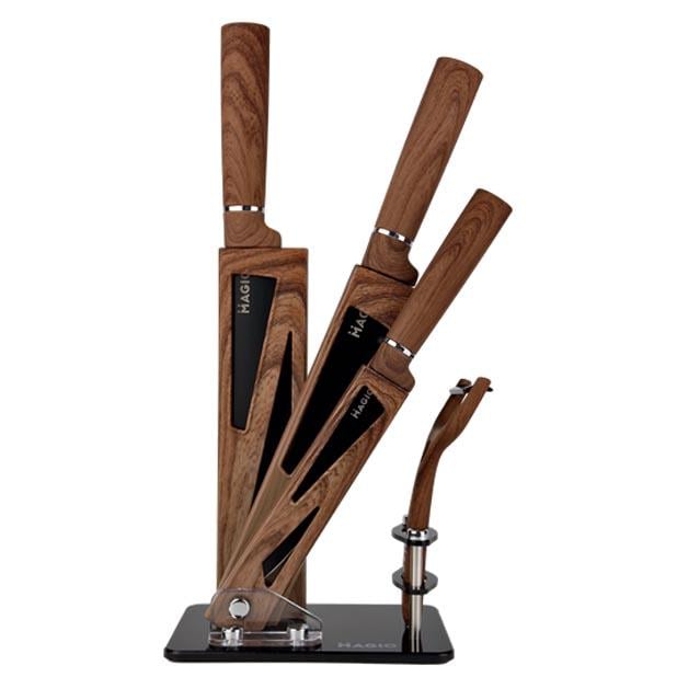 Набор ножей кухонных Magio с подставкой MG-1095R (315320)