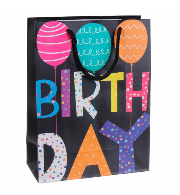 Подарочный пакет HB шарики ламинированный картон 31x12x40 см Подарочный пакет HB шарики ламинированный картон 31x12x40 см