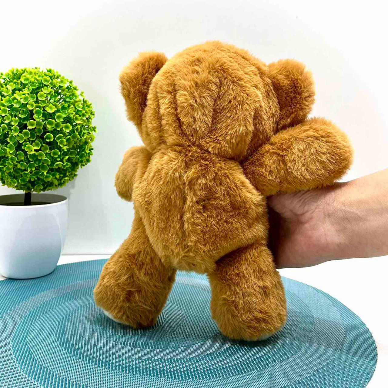 М'яка іграшка інтерактивна Ведмедик пляшечка/моргає/сенсорний та магнітний датчик/звук 24 см Коричневий (933-216 E) - фото 8