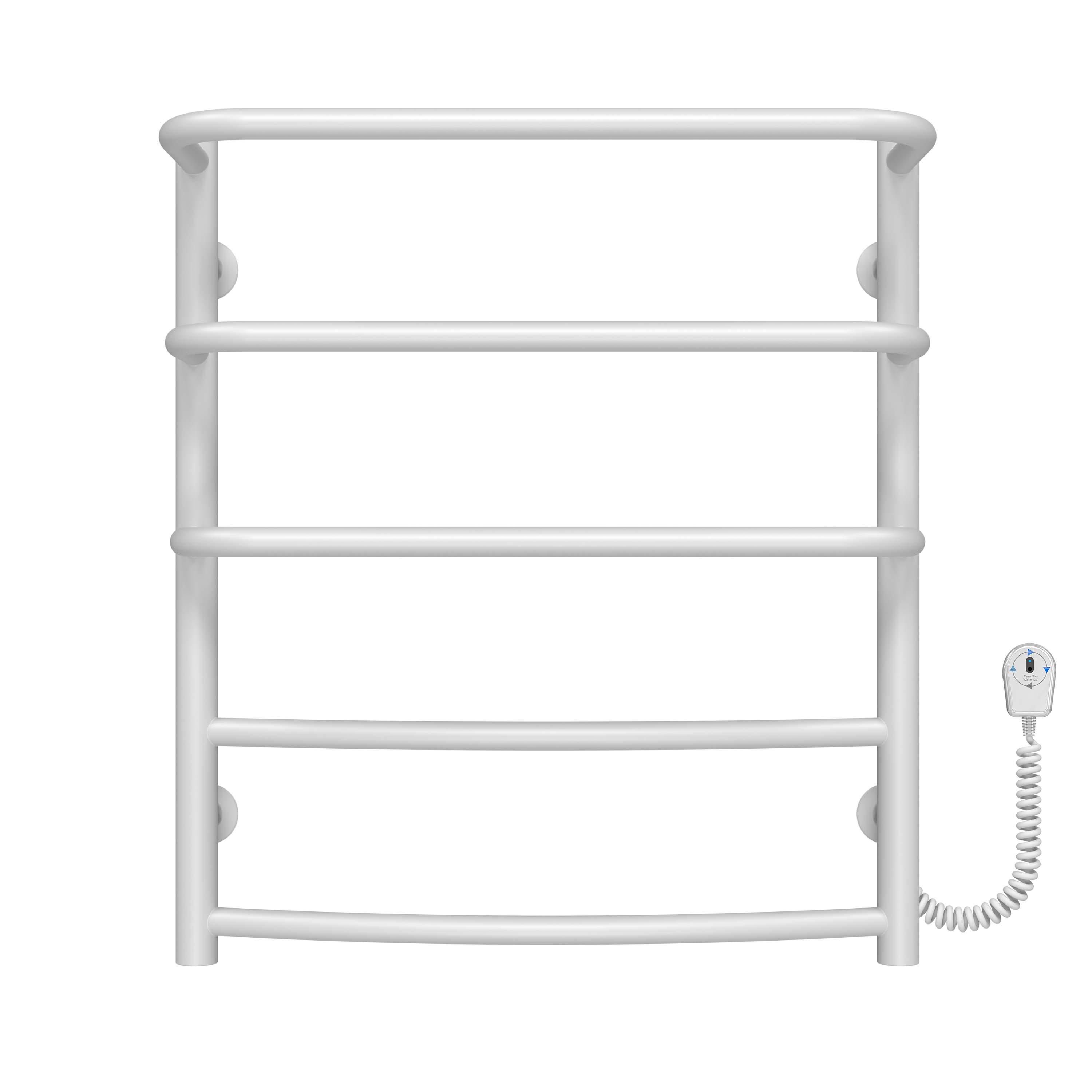 Полотенцесушитель электрический Deffi Каскад Дуга П5 EF16 правое подключение нержавеющая сталь 400х600 мм Белый (C.KD.60.40.5.EWR5)