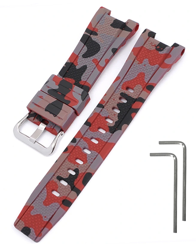 Ремінець для Casio G-Shock GST-W300 Camo Red SI (4078)