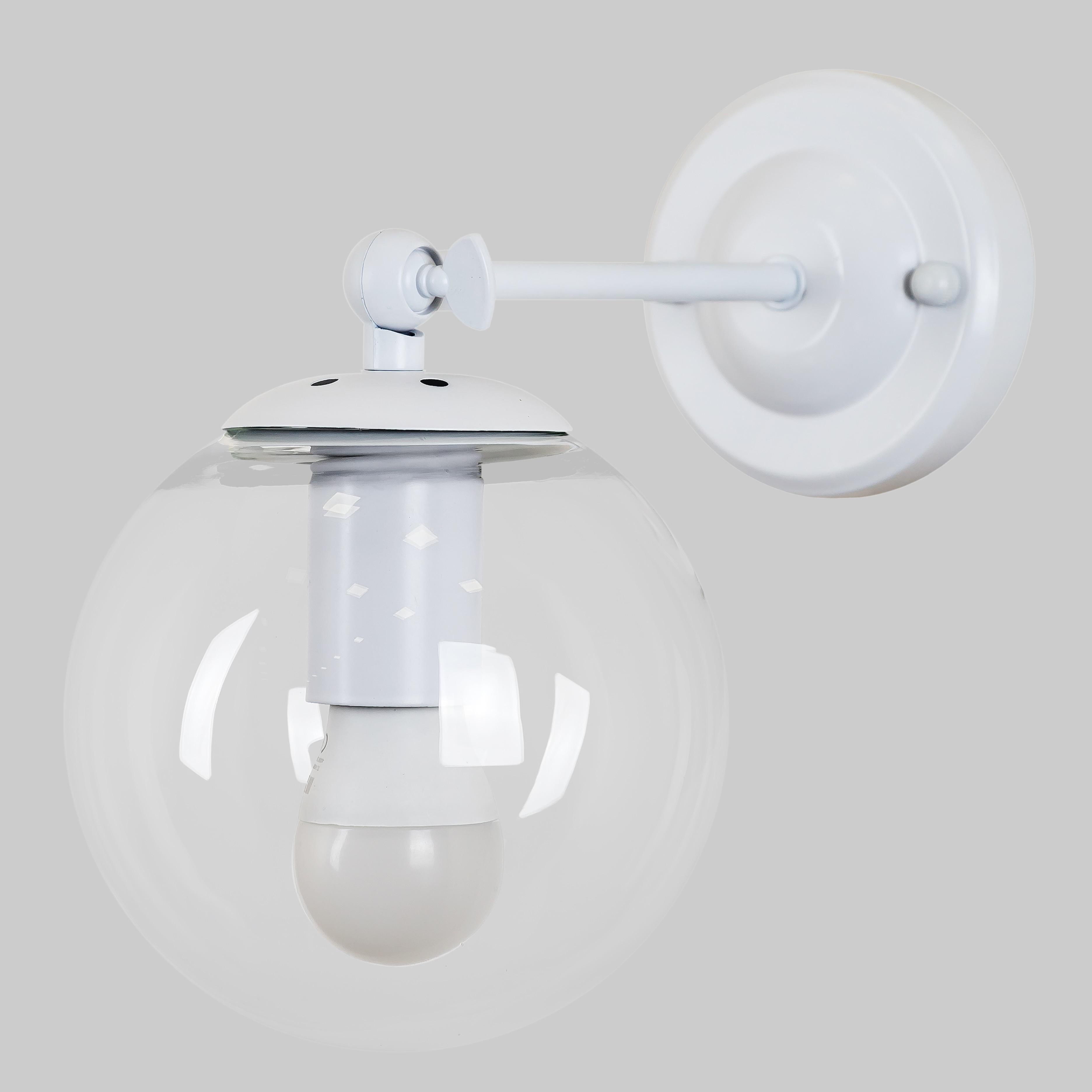 Бра с шаром 56-WPR150F-1 Elegant Accent 15 см White/Clear (56-WPR150F-1 WH+CL)