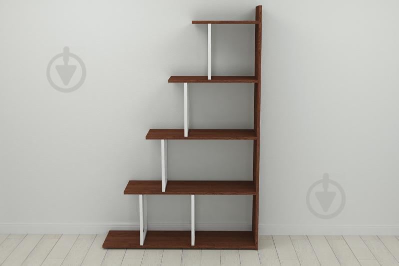 Етажерка Ferrum-decor Стелла 1600x1020x300 Білий метал ДСП Венге Магія (STEL017)