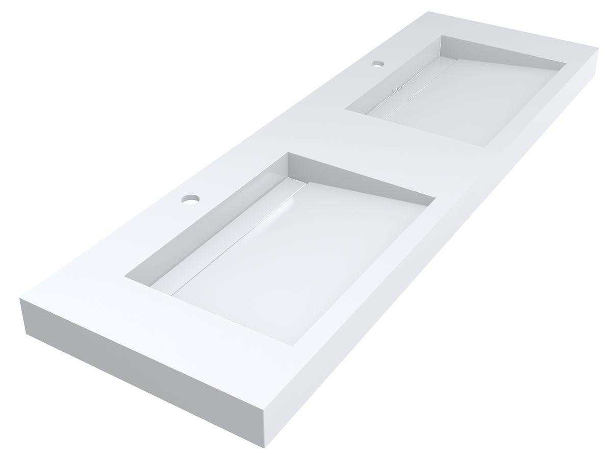 Умывальник Miraggio AGNESS 1500 с литого мрамора глянцевый Белый (83999)