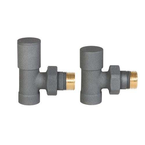 Комплект радиаторных кранов Invena Антрацитовий (CZ-32-K15)