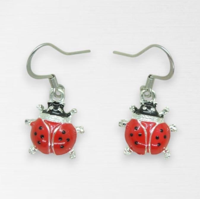 Серьги женские Божья Коровка 2,5 см Серебристый (35473521)