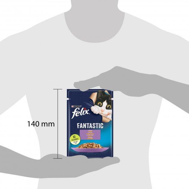 Влажный корм Felix Fantastic для взрослых кошек кусочки в желе ягненком 85 г 78 шт. - фото 2 Влажный корм Felix Fantastic для взрослых кошек кусочки в желе ягненком 85 г 78 шт. - фото 2