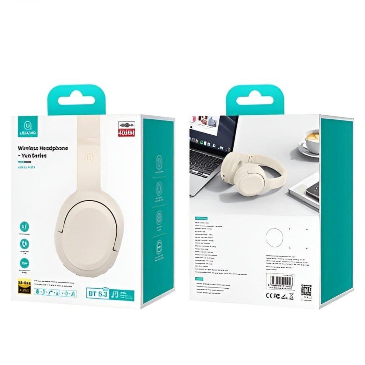 Навушники Usams YG23 Wireless Headphone Yun Series Beige (20220515) - фото 4