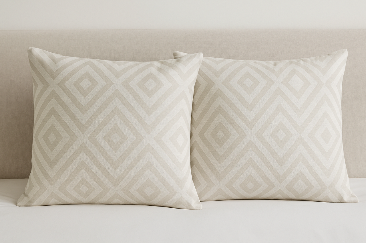 Наволочка з бязі Ромбики 50х70 см 2 шт. Бежевий (G-26023/x50/5.25)