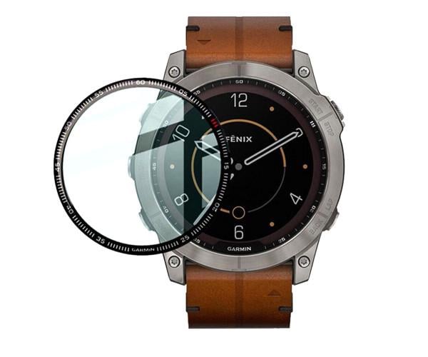 Защитное стекло противоударное SoftGlass Full Cover P ммA для Garmin Fenix 7X Black