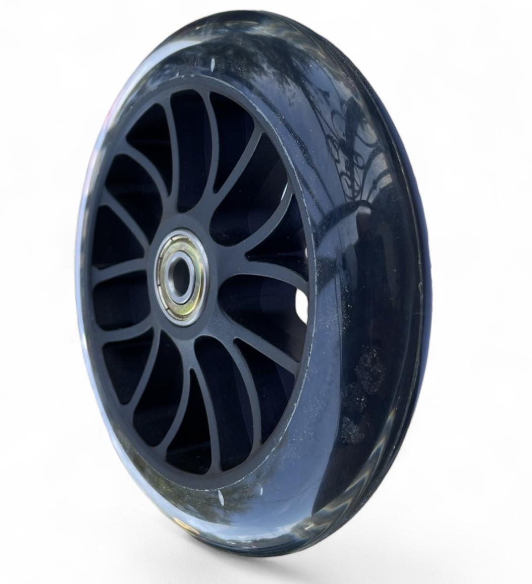 Колеса для самоката/роликів з підшипниками 608 125 мм 1 шт . Чорний/Прозорий - фото 2