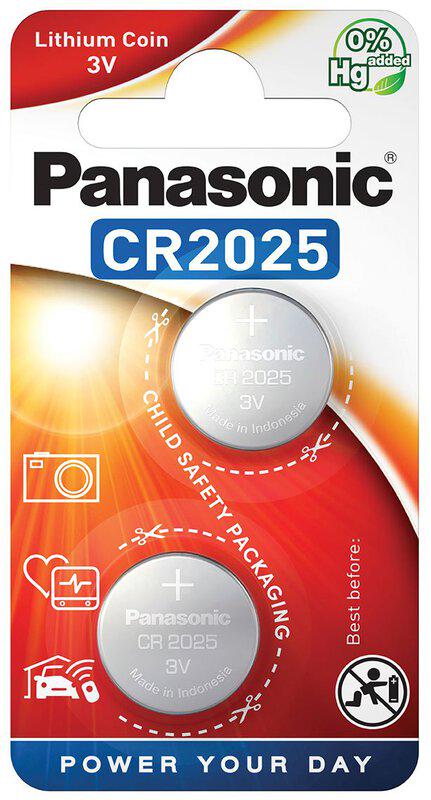Батарейка литиевая Panasonic Lithium Power CR2025 CR-2025EL/2B 3V блистер 2 шт. (3039)