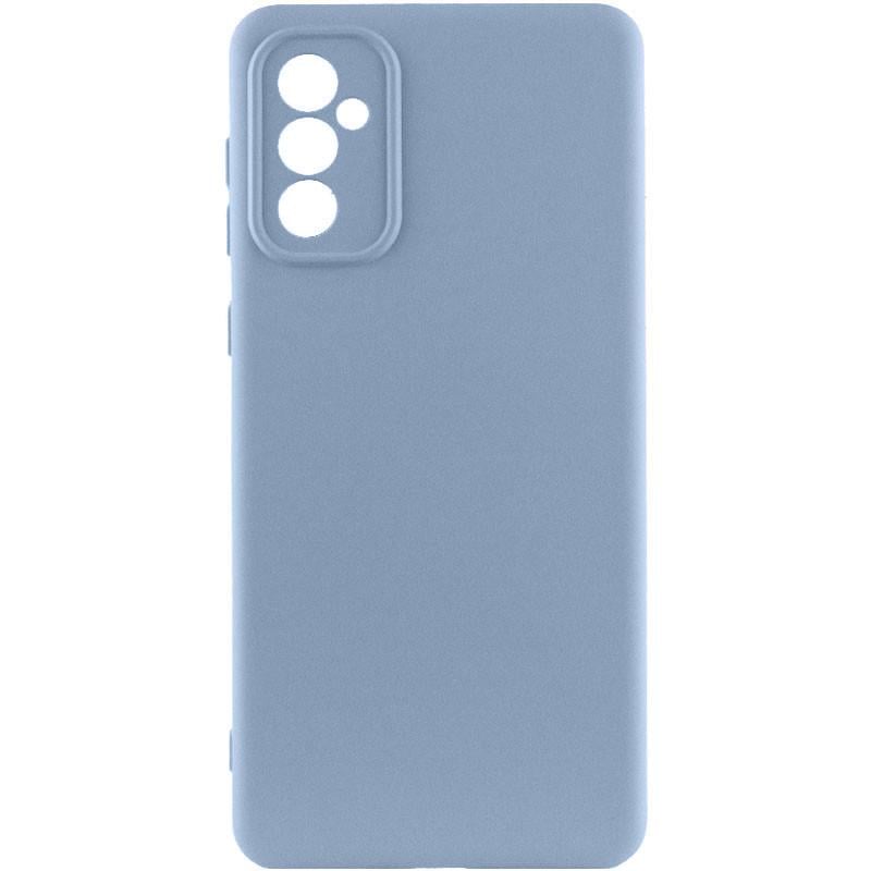 Противоударный чехол TPU GETMAN Liquid Silk Full Camera для Samsung Galaxy A56 5G Голубой / Lilac Blue