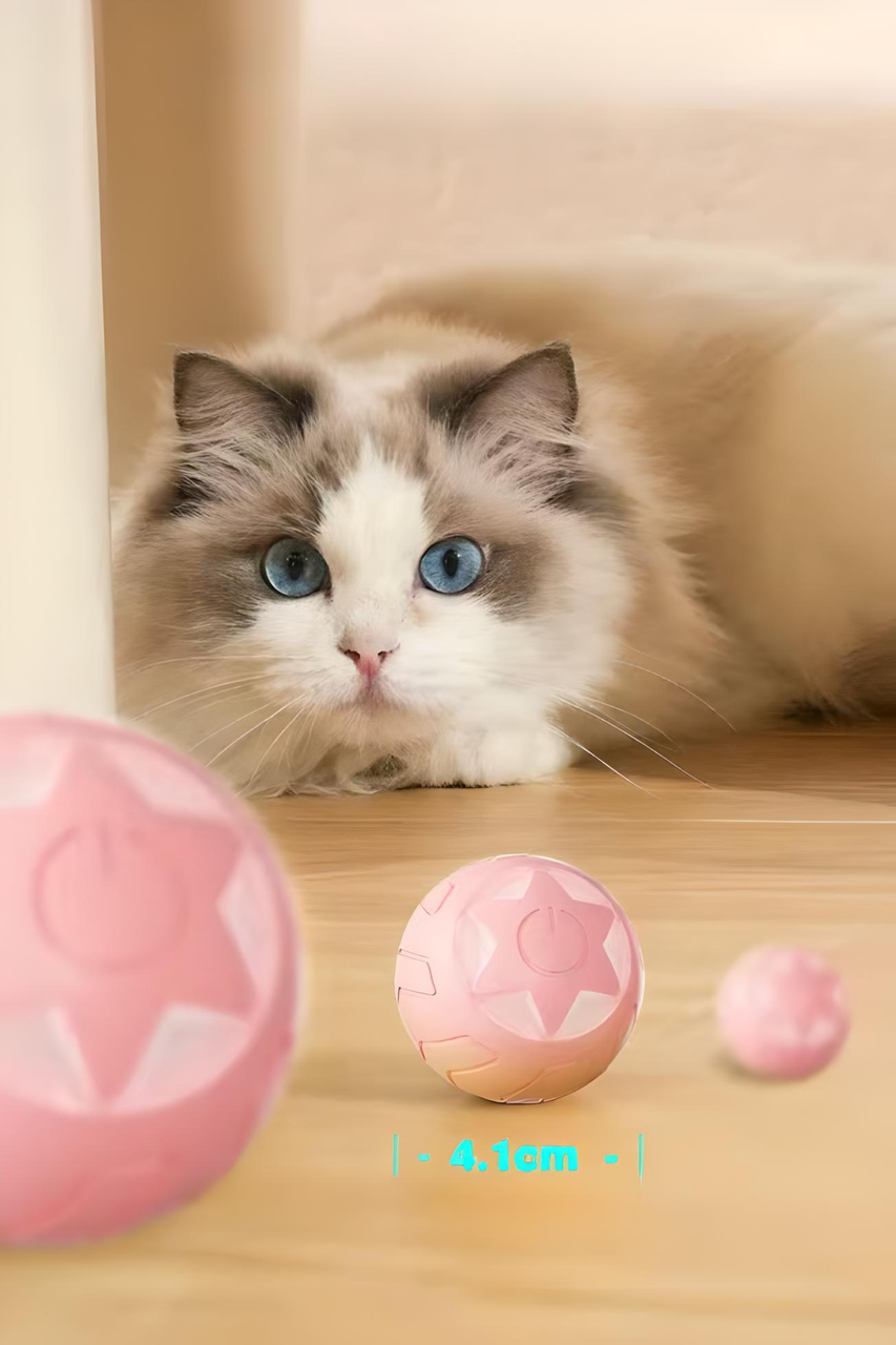М'ячик кулька для котів USB smart зі світловою індикацією Rose (1920002721) - фото 9