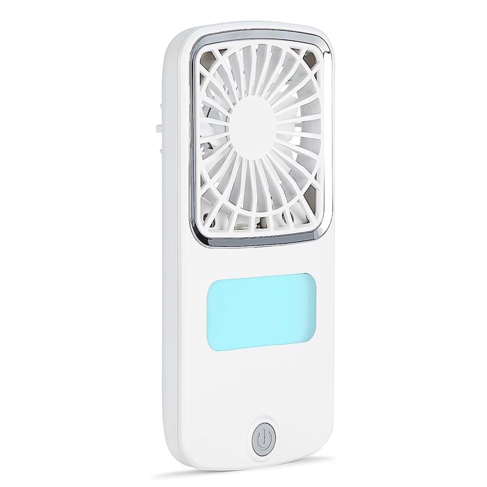 Мини-вентилятор портативный Portable Fan PF-15 USB с водяным охлаждением и RGB-подсветкой Белый (SS-115)