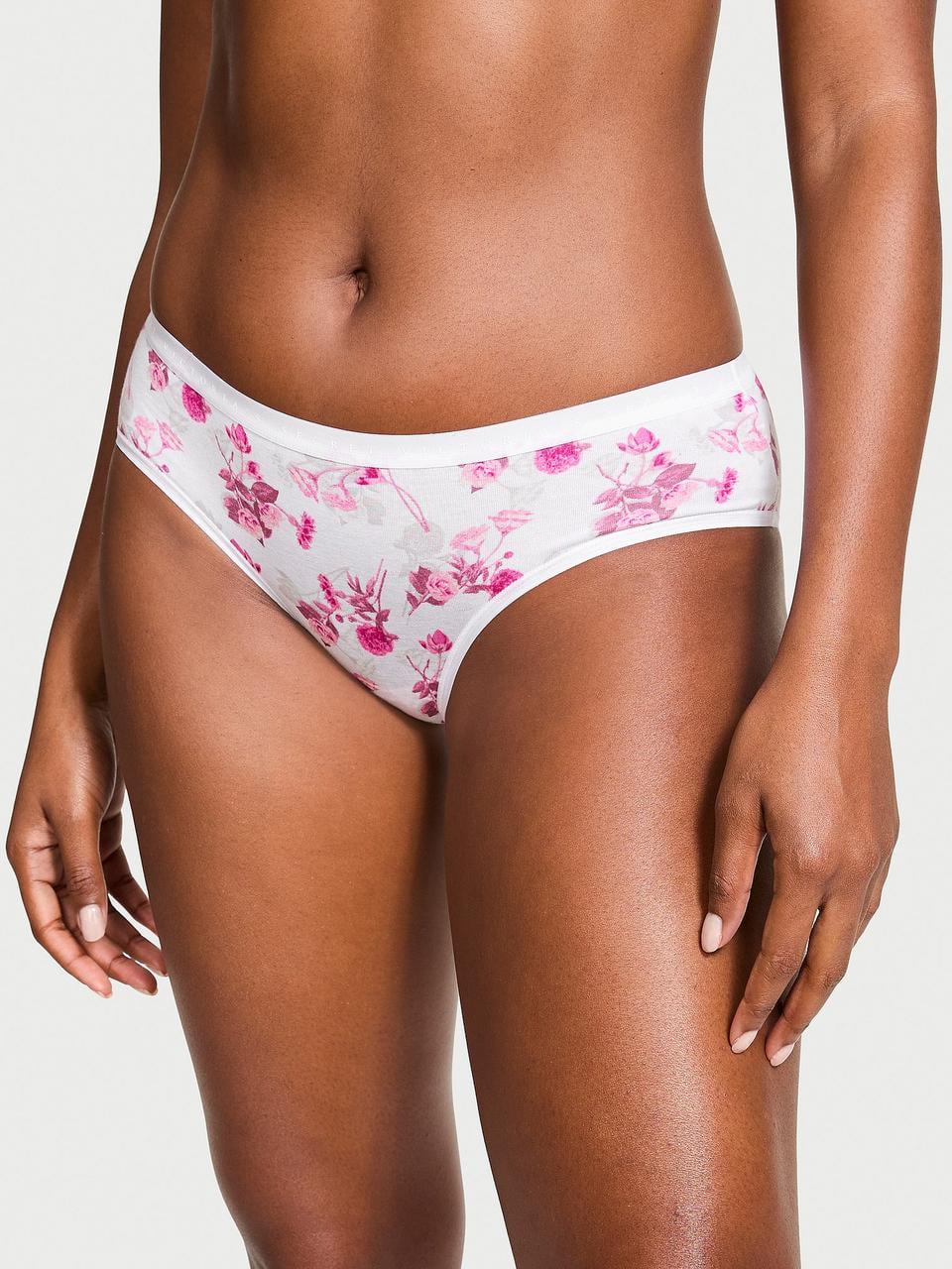 Трусики женские Victoria's Secret Stretch Cotton White Floral хипстеры L Белый (2343242916)