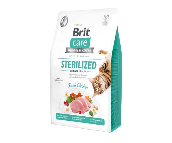 Корм сухий Brit Care Cat Grain-Free Sterilized Urinary Health Курка для стерилізованих кішок 400 г