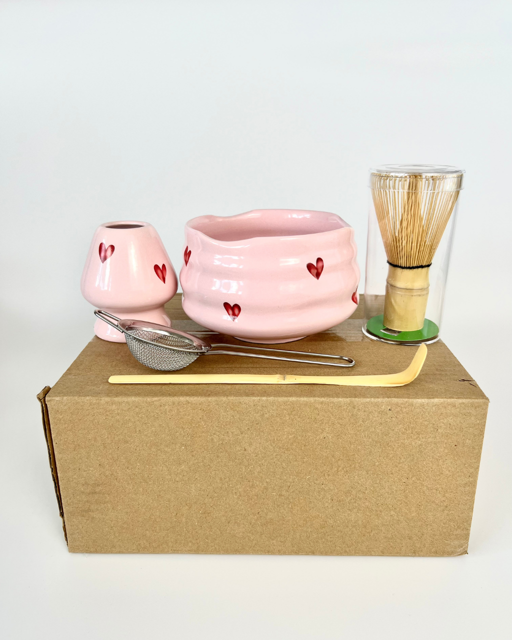 Набор посуды для приготовления чая-матча Pink Love 5 предметов (2591417279) - фото 9