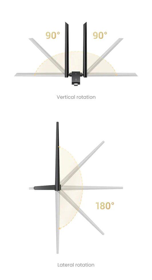 Адаптер UGREEN CM493 Wi-Fi AC1300 (50341) - фото 10