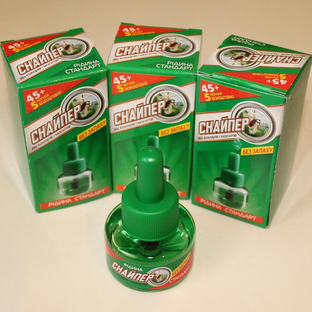 Рідина для фумігатора від комарів Снайпер 45+5 ночей 27 мл Зелений - фото 9 Рідина для фумігатора від комарів Снайпер 45+5 ночей 27 мл Зелений - фото 9