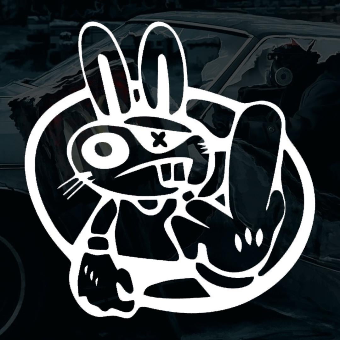 Наклейка автомобильная с рисунком Злой Зайка и монтажная пленка 21х21 см (2086343833) Наклейка автомобильная с рисунком Злой Зайка и монтажная пленка 21х21 см (2086343833)