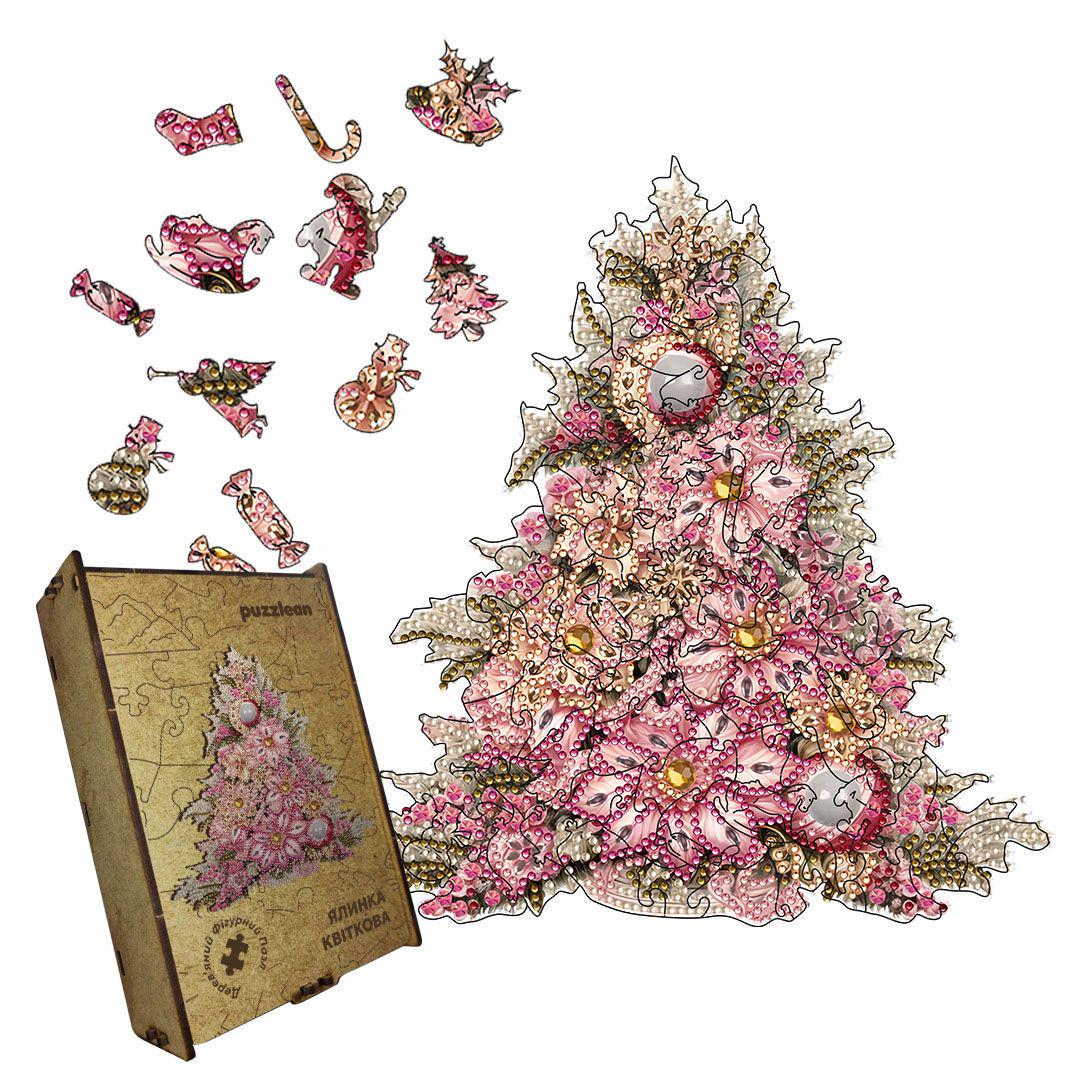 Пазл дерев'яний ялинка квіткова А1 500+ ел. Пазл дерев'яний ялинка квіткова А1 500+ ел.