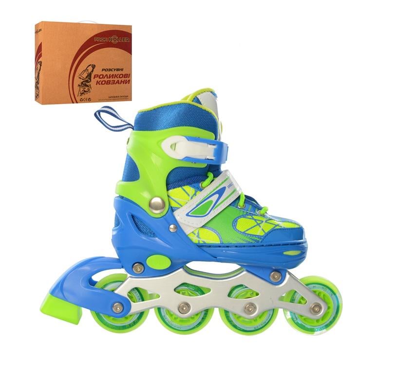 Ролики Profi A4141-S-BL р. 31-34 Сине-зеленый (27642328) Ролики Profi A4141-S-BL р. 31-34 Сине-зеленый (27642328)