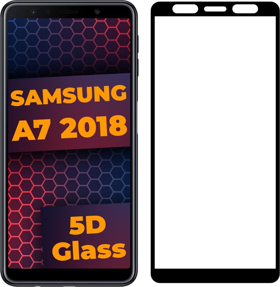 5D стекло Samsung Galaxy A7 2018 A750 (Защитное Full Glue) Black (09244-2B)