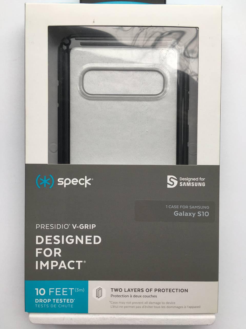 Чехол противоударный прозачный Speck Presidio V-Grip 125829-5905 Samsung Galaxy S10 (6.1) Black - фото 9