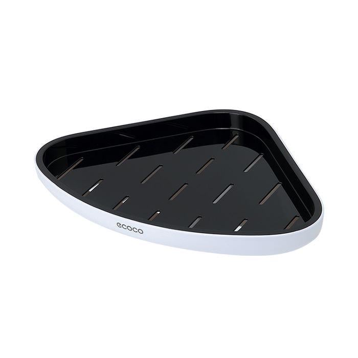 Полиця ECOCO E2030 кутова пластикова Біло-чорний