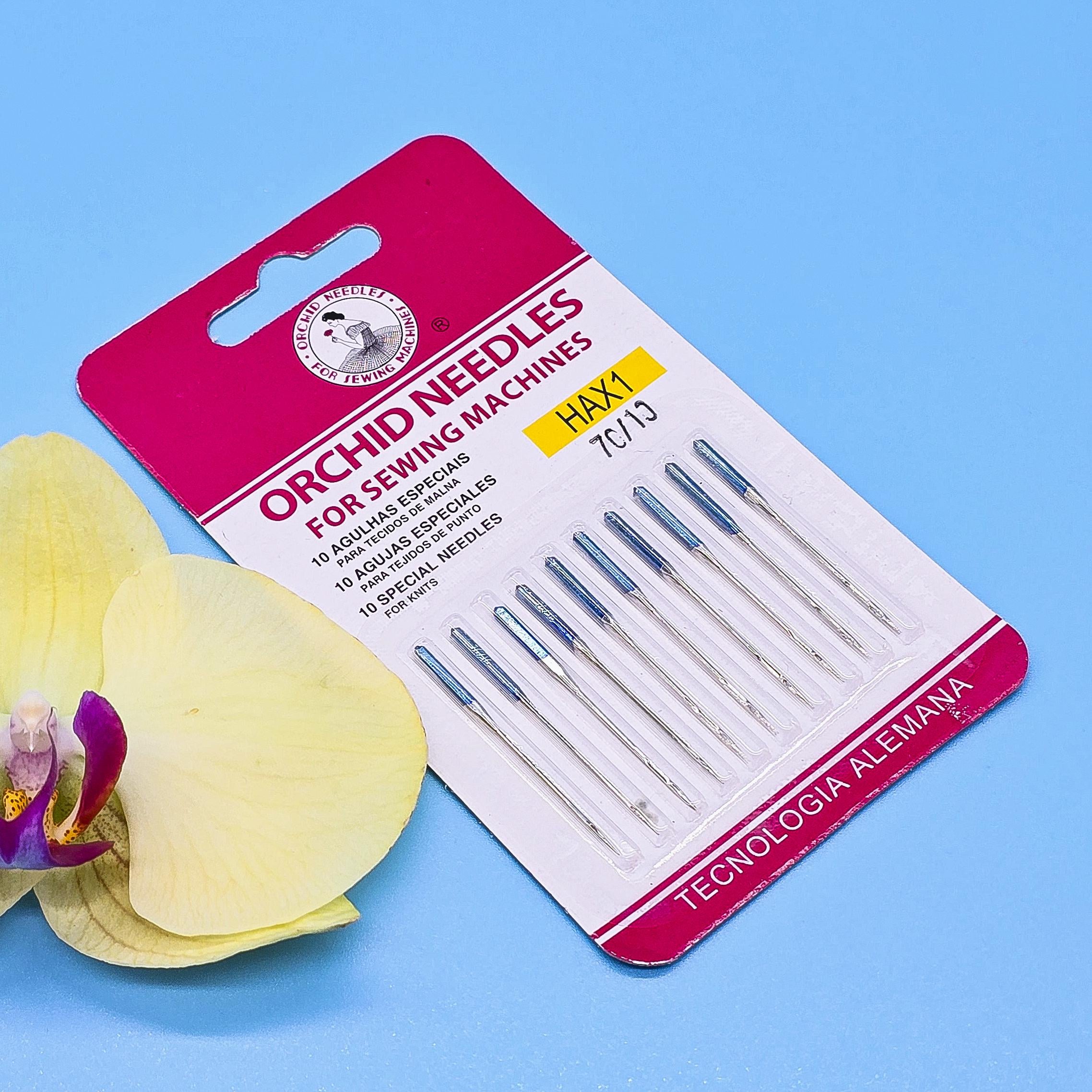 Иглы ORCHID Needles для бытовых швейных машин HAx1 № 70/10 трикотаж в упаковке 10 шт. Иглы ORCHID Needles для бытовых швейных машин HAx1 № 70/10 трикотаж в упаковке 10 шт.