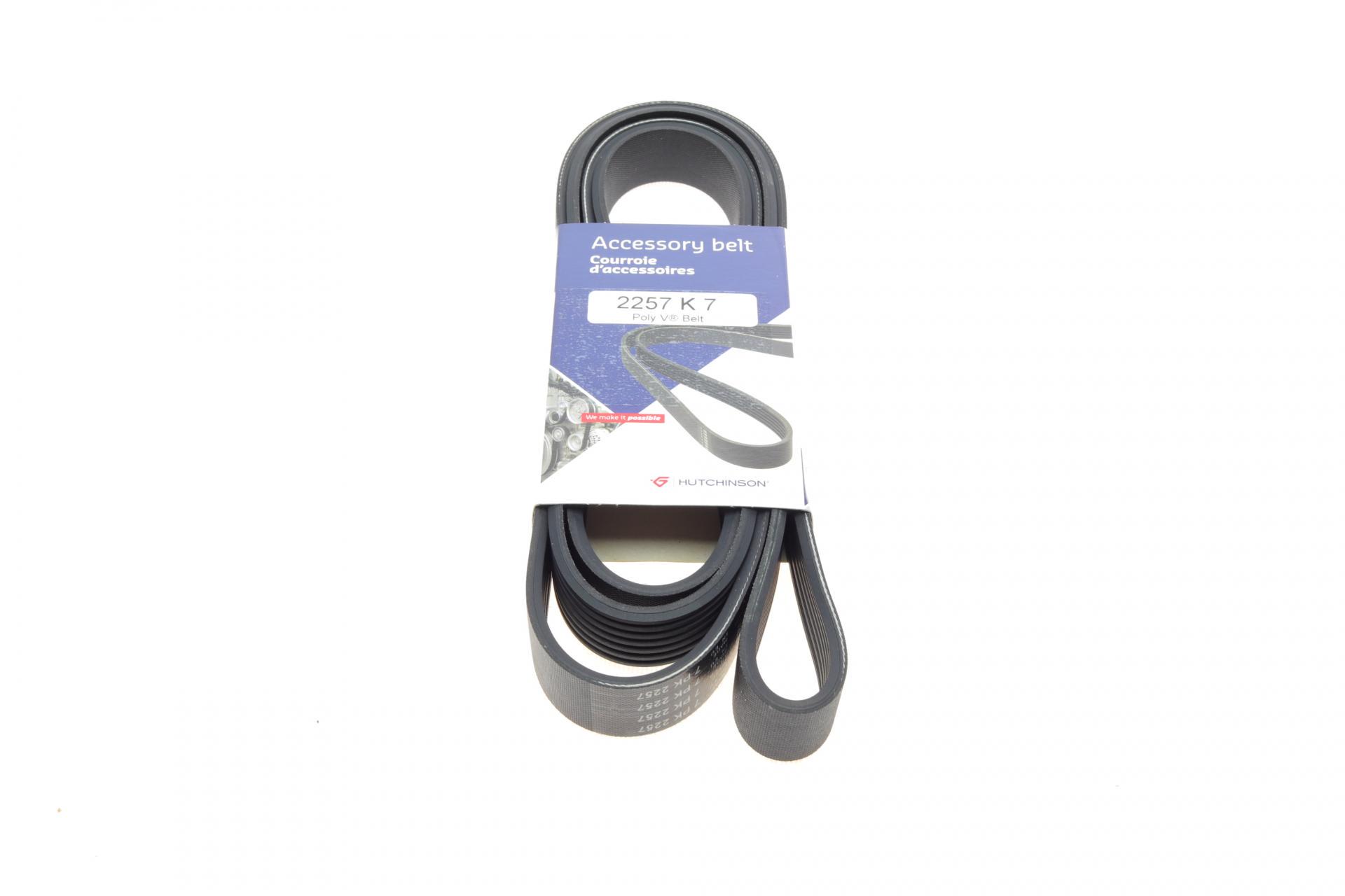 Ремень генератора HUTCHINSON Kia Sorento 2.5 CRDI 06-/Land Rover Discovery/Range Rover 88-04 (2257_K_7)