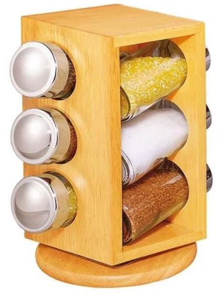 Набор для специй на подставке Stenson Woody MS-0369 7 предметов (1253594365)