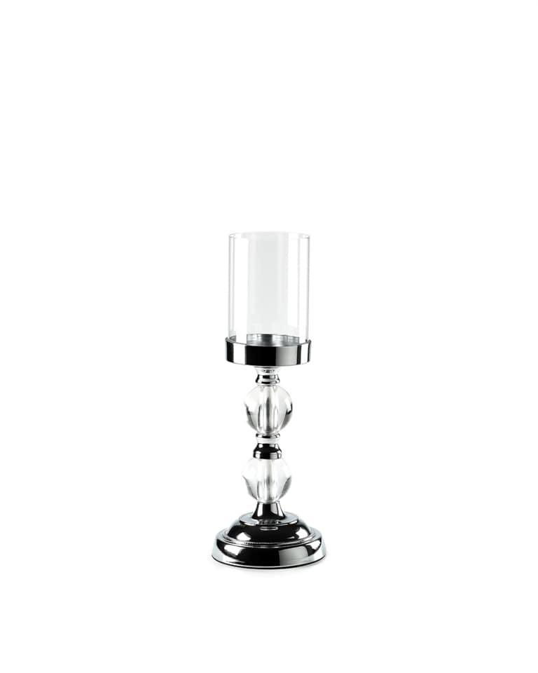 Подсвечник праздничный Remy-Decor Ватель металлический со стеклянной колбой 31 см Серебряный Подсвечник праздничный Remy-Decor Ватель металлический со стеклянной колбой 31 см Серебряный