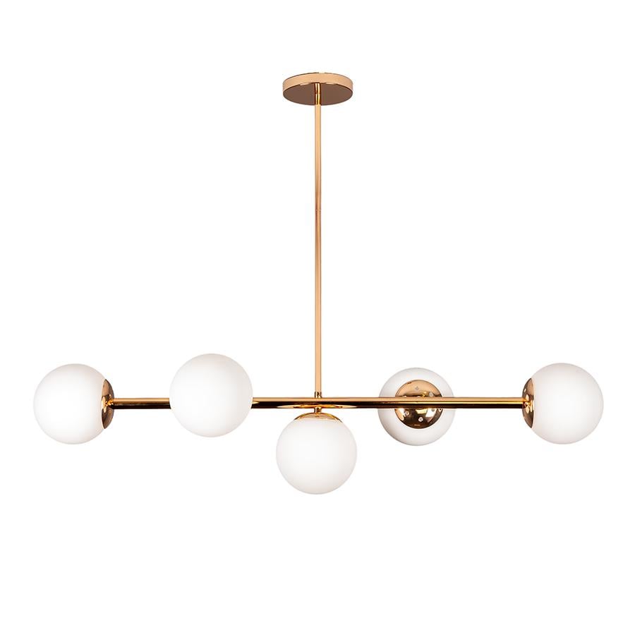 Люстра молекула подвесная Levistella 7529906-5 GOLD/WH плафоны белые Золотой