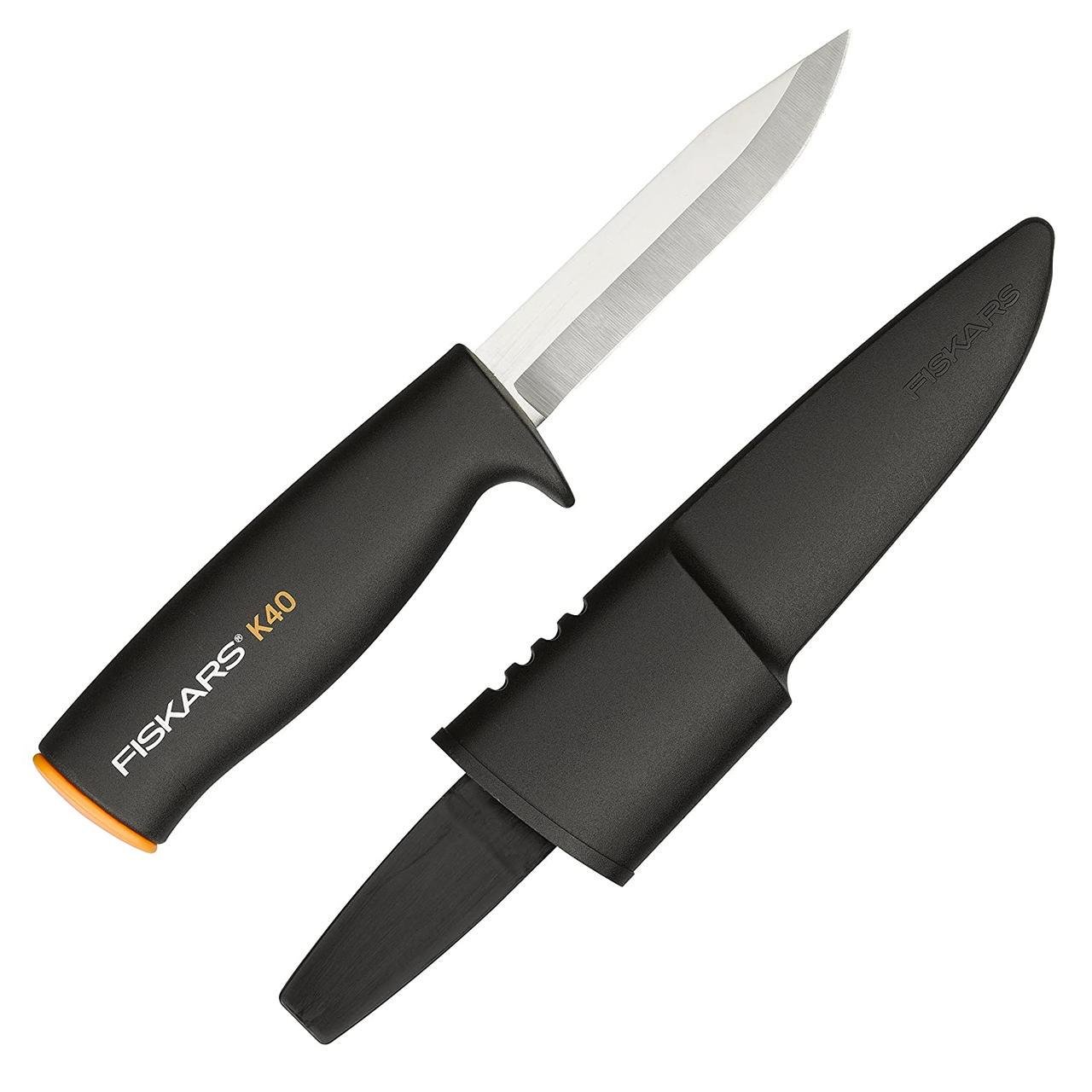 Нож общего назначения для сада Fiskars K40 125860 100 мм с чехлом (2564409097)