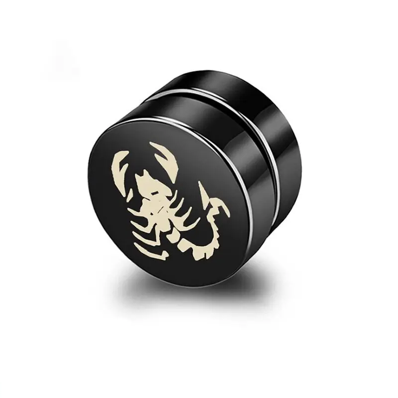 Сережка кліпс на магніті Скорпіон зі сталі 1 шт. Чорний (1352691842)