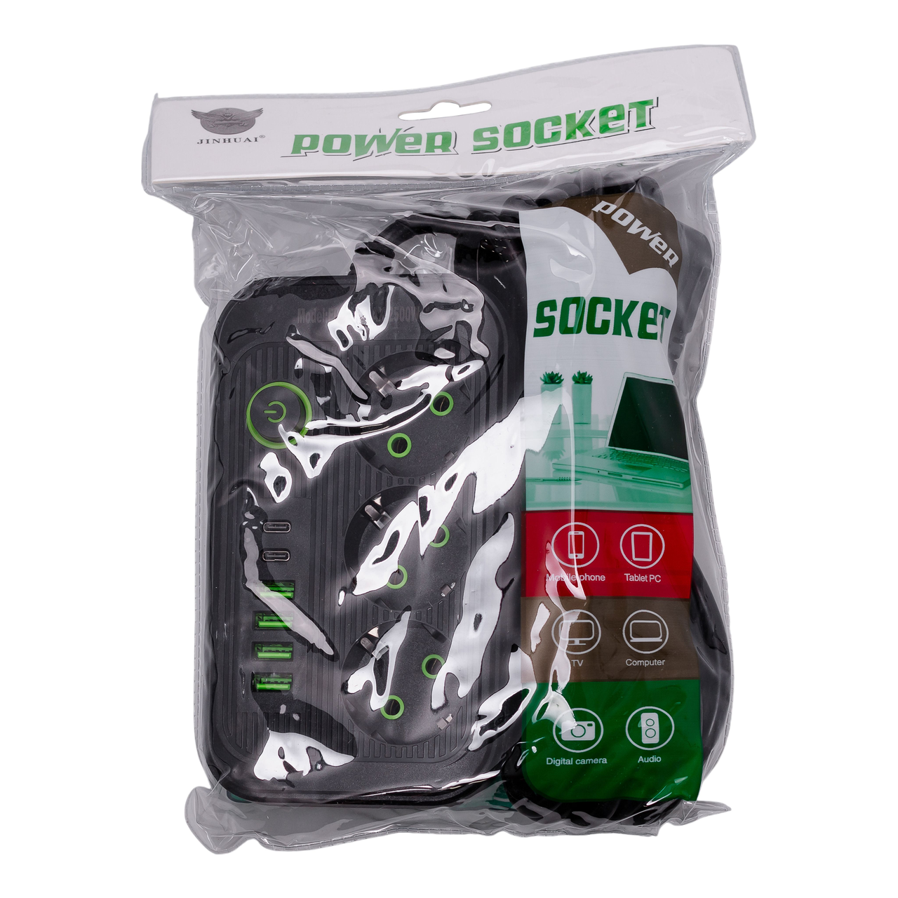 Фільтр мережі 4,75 м F16 на 3 розетки 4 usb 2 type-c з кнопкою HP-5-22 відключення Чорний (A-034383) - фото 9 Фільтр мережі 4,75 м F16 на 3 розетки 4 usb 2 type-c з кнопкою HP-5-22 відключення Чорний (A-034383) - фото 9