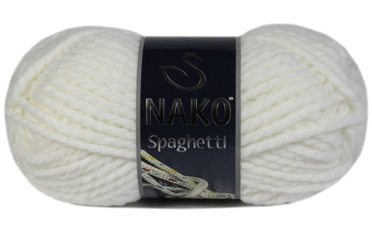 Пряжа Nako Spaghetti 208 Белый (7185)