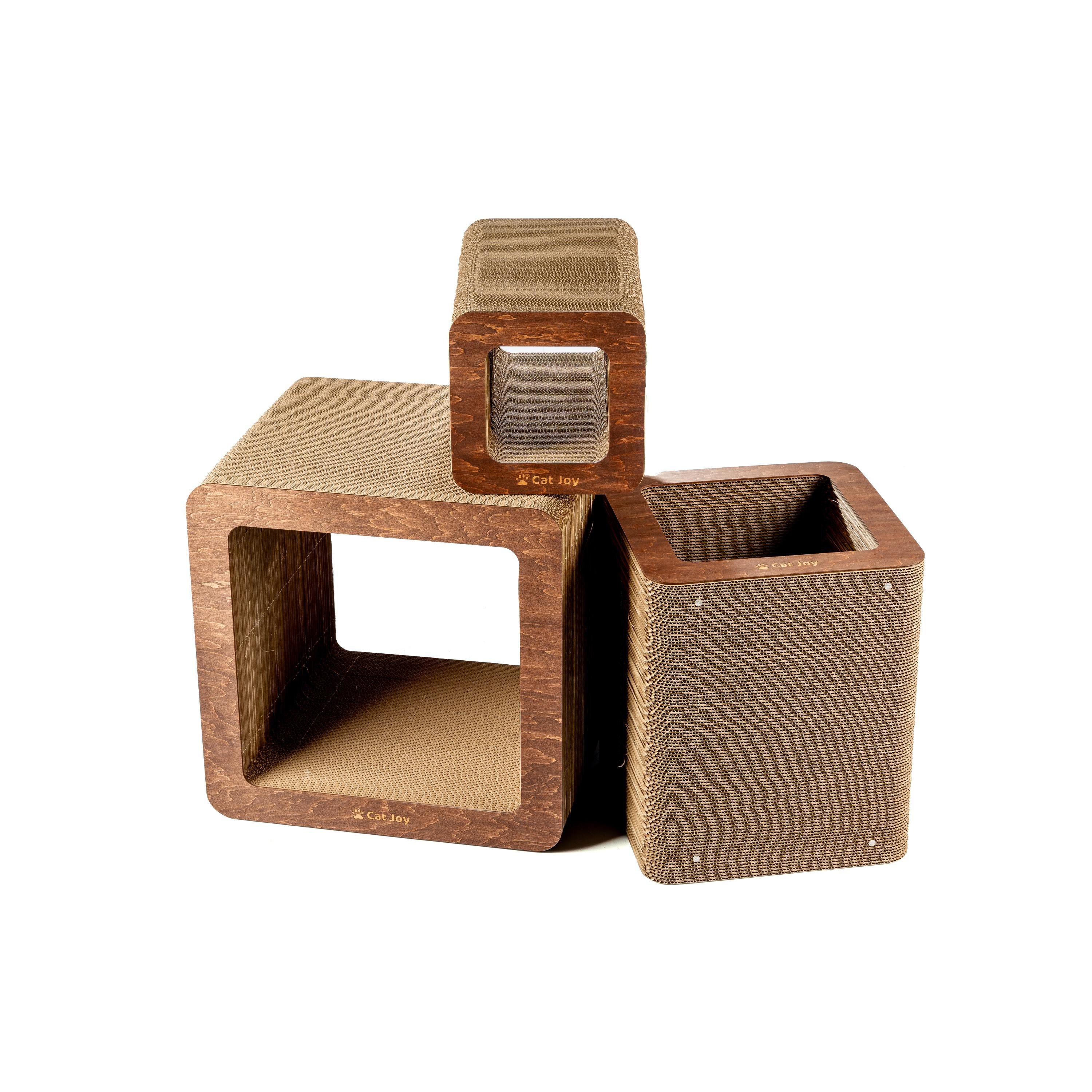 Когтеточки для кішок Cat Joy Boho з дерев'яним фасадом гофрокартон Коричневий (840300002) - фото 1 Когтеточки для кішок Cat Joy Boho з дерев'яним фасадом гофрокартон Коричневий (840300002) - фото 1