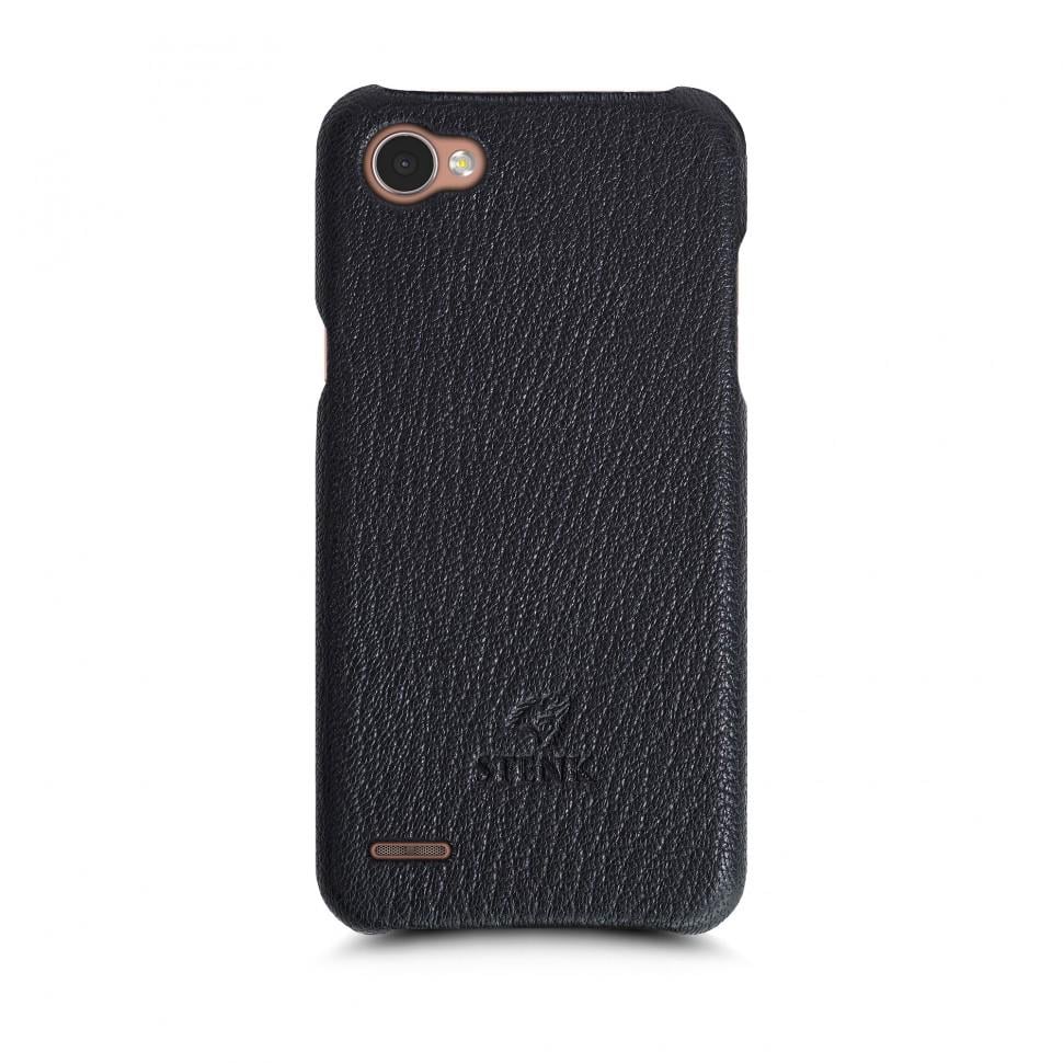 Кожаная накладка Stenk Cover для LG Q6 Черный (69305)