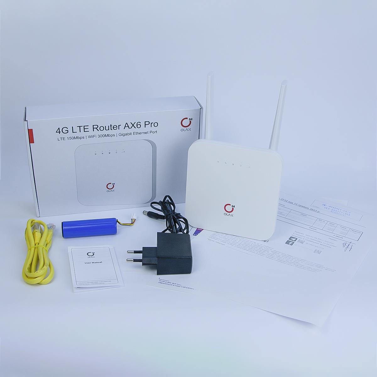 Wi-Fi-роутер стационарный Olax AX6 с аккумулятором Pro 4G LTE WI-FI 4000 мАч (13438944) - фото 6