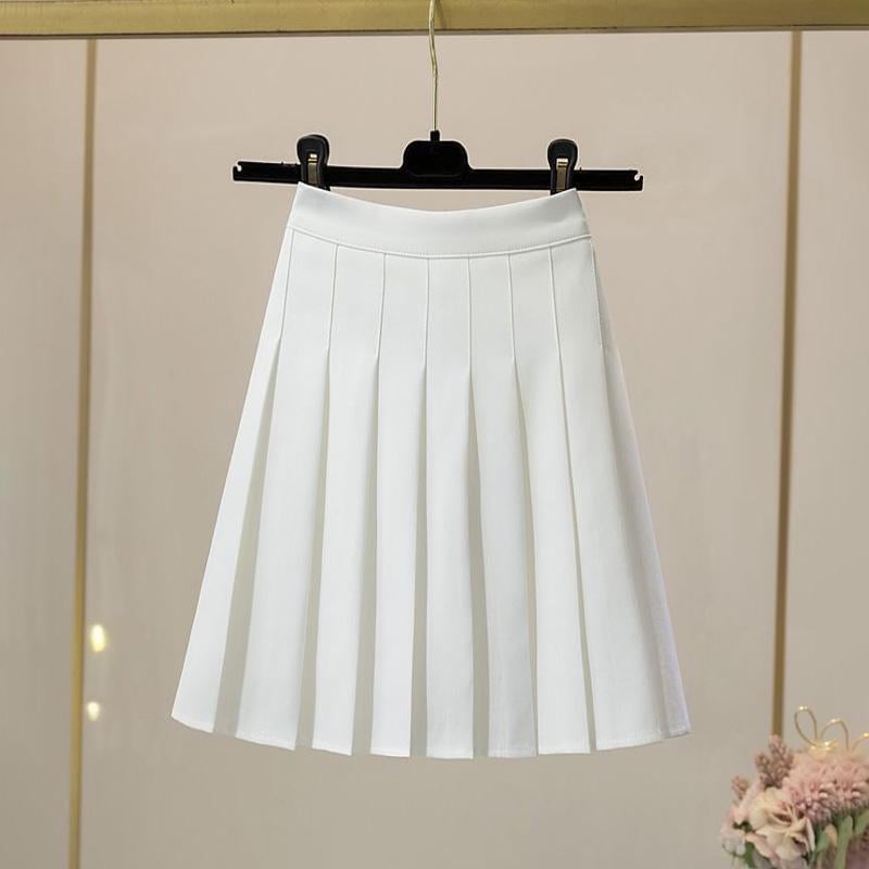 Юбка плиссированная однотонная 170 см L Теплый белый (6517)