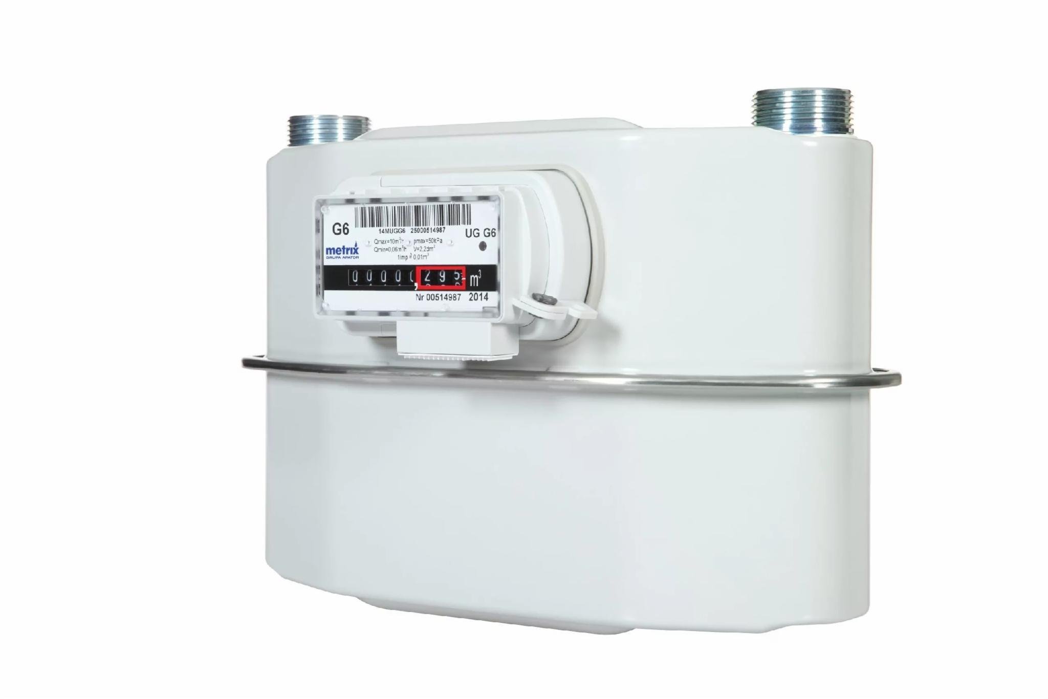 Лічильник газу Metrix UG G6T мембранний зовнішній з термокоректором