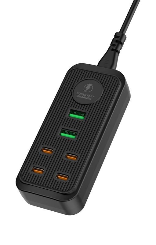 Фильтр-удлинитель сетевой DYXON C02 4xUSB-C/2xUSB-A FAST CHARGER 2 м Black (DXN-C02-2M-B-)