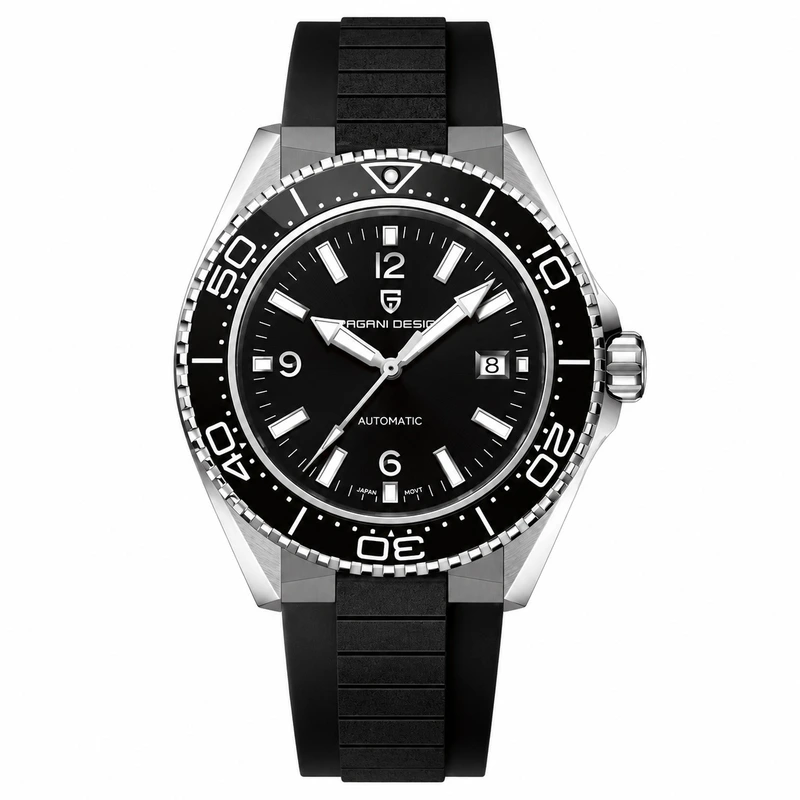 Наручний годинник Pagani Design PD-YS034 Rubber Silver/Black