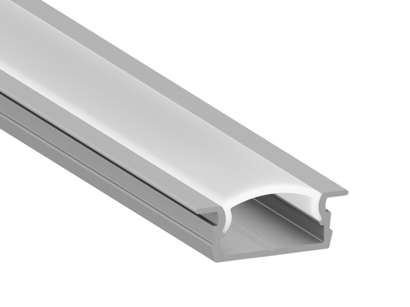 Профиль алюминиевый анодированный LEDUA АЛ-01 + рассеиватель для LED ленты врезной 1 м (3948)