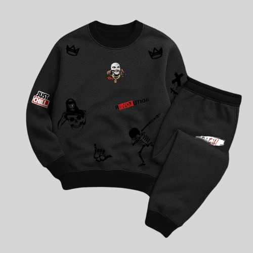 Спортивний костюм чоловічий зимовий 2XL Темно-сірий (31416073)